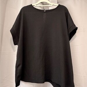 SHEIN Black Short Sleeve Top & Short Set